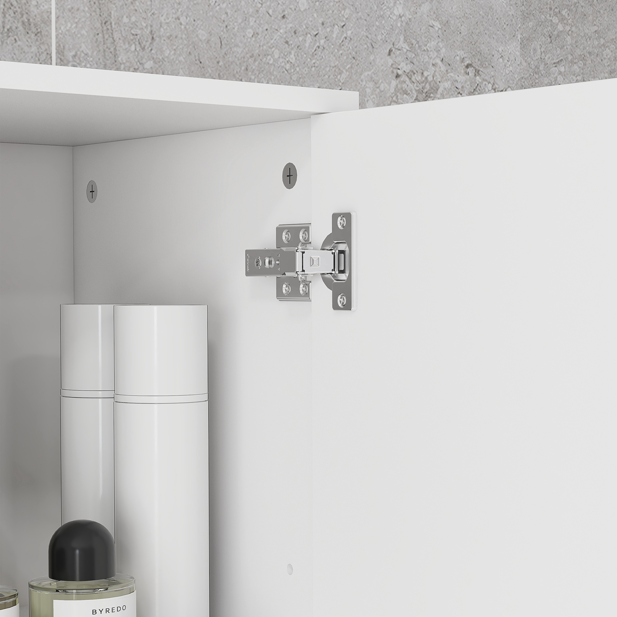 Badezimmerschrank, Badkommode, mit Regalen und Schublade, verstellbar, Weiß