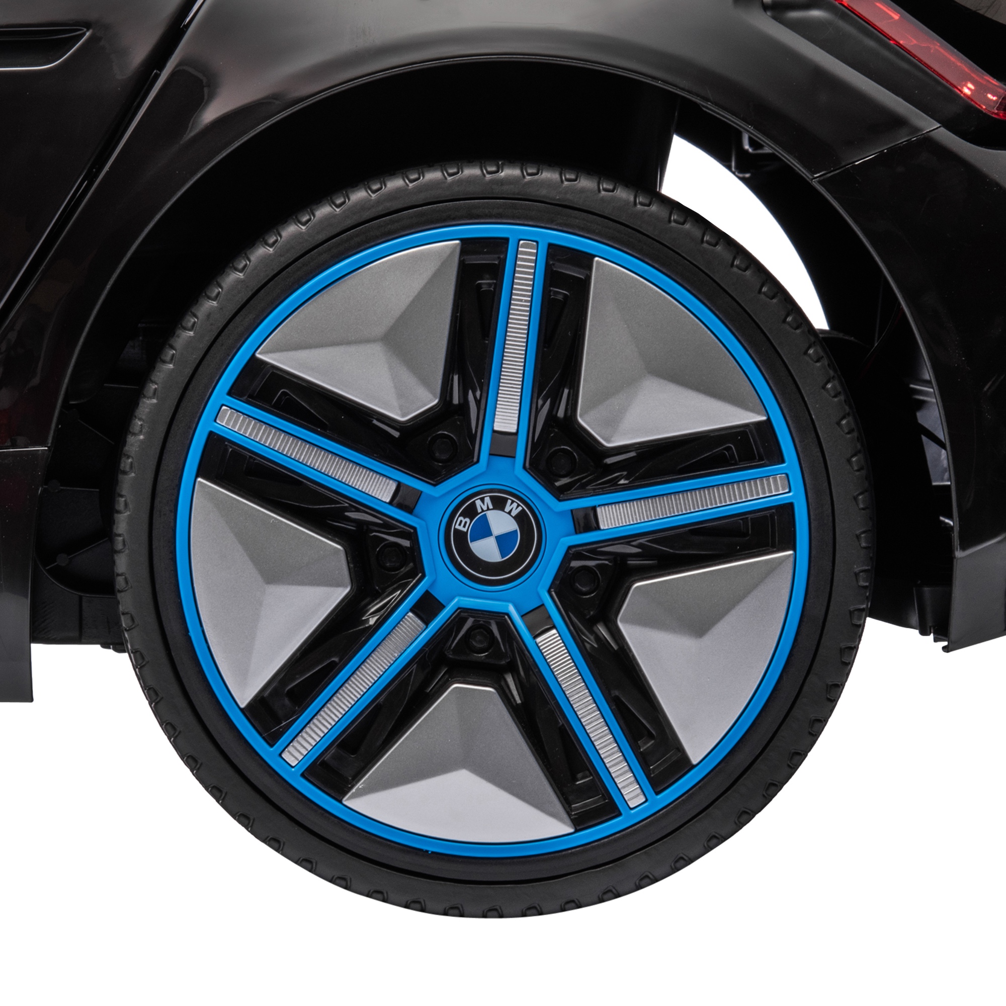 Kinderauto, aufladbarer Akku, 3-5 km/h, mit Fernbedienung, Multimedia-Player, schwarz