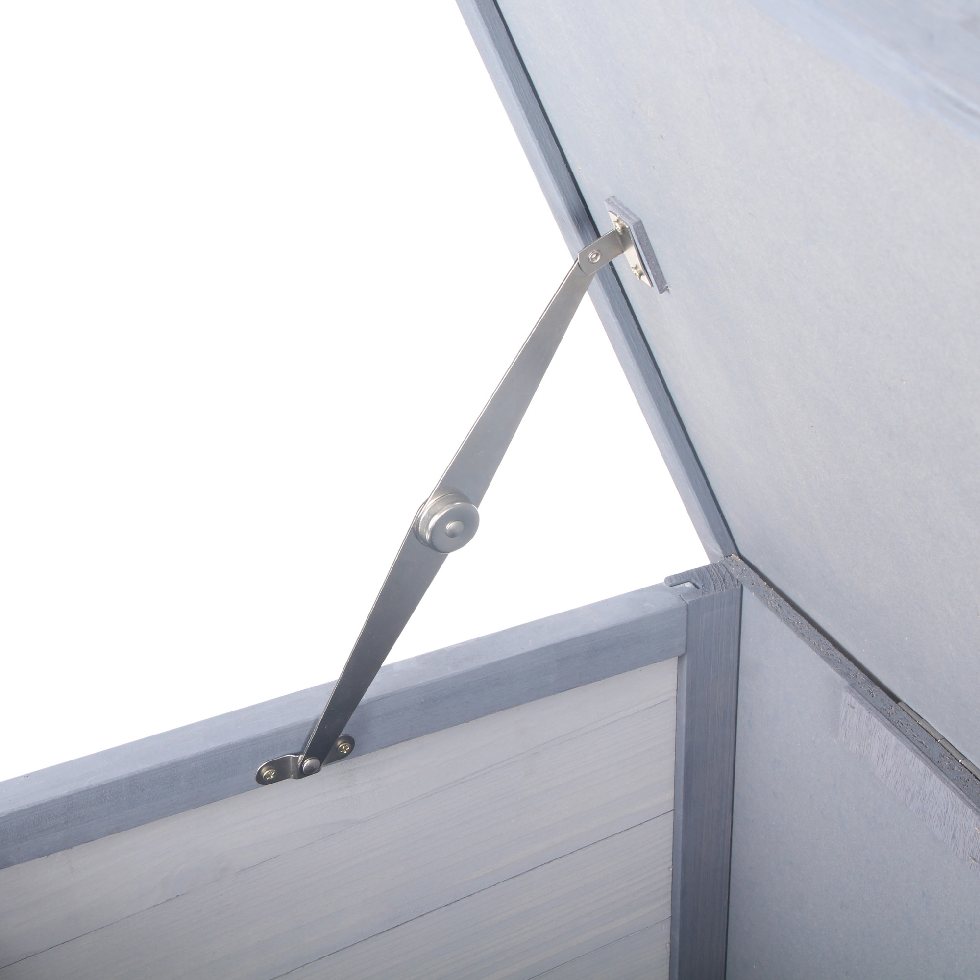 Hasenstall Winterfest Kaninchenstall aus Holz 112x50x54 cm Kaninchenkäfig mit Bitumendach, 2 Türen, Metallgitter, Hasenkäfig für Kaninchen, Meerschweinchen Outdoor Grau+Schwarz