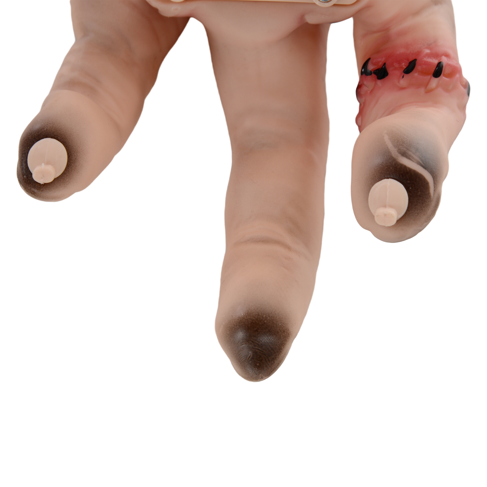 Horror-Hand, Helloweendeko, aktiviert mit Geräusche/Berührung, beweglich, Sound