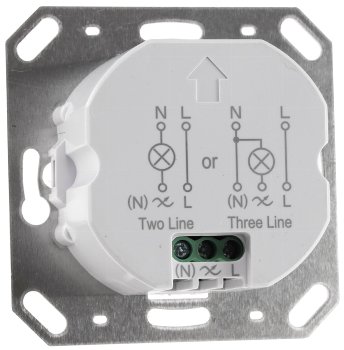 Unterputz PIR-Bewegungsmelder 190°- IP65, 2 & 3 - Draht Technik, weiß