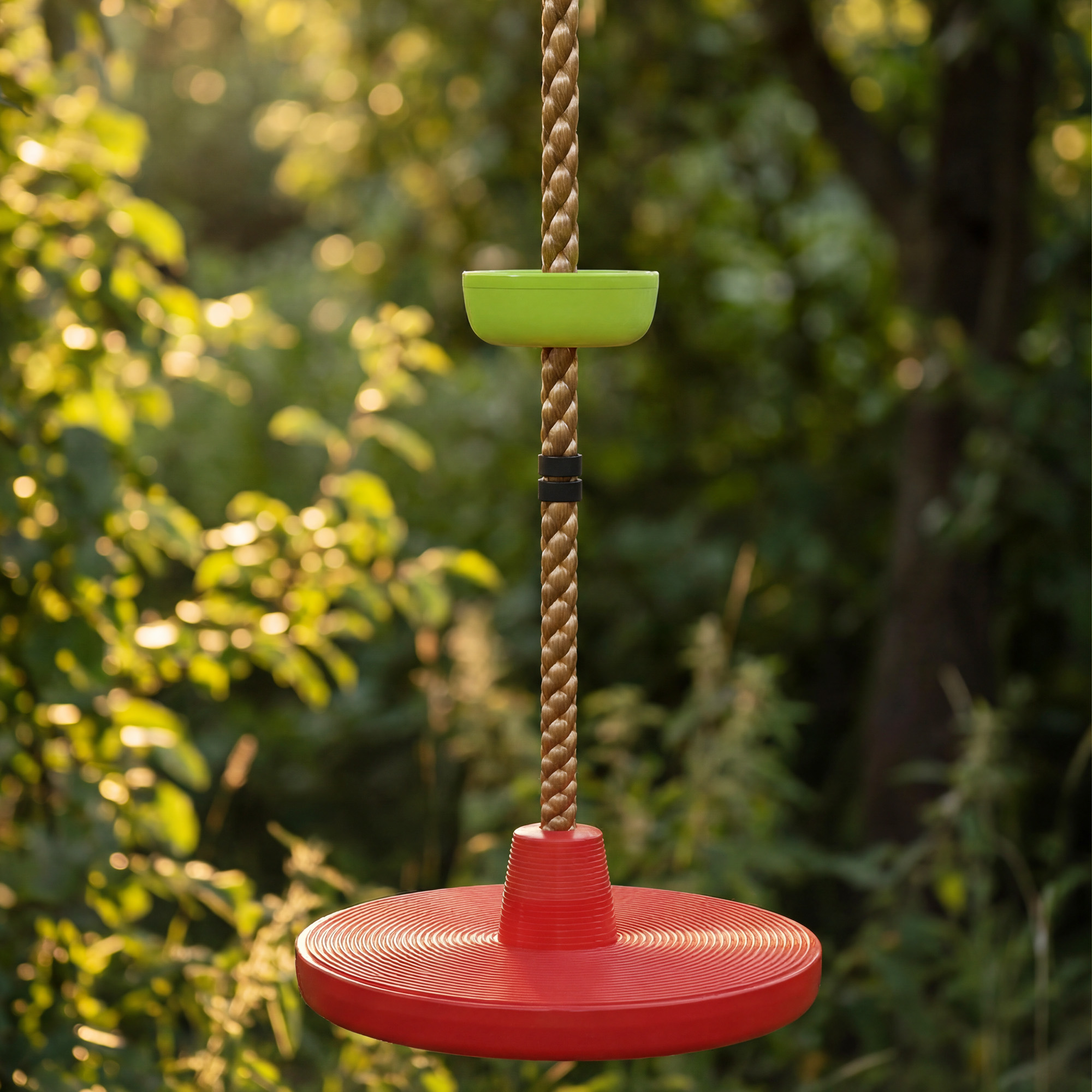 Kletterseil Schaukel Baum Kinderschaukel mit Plattform Scheibenschaukel Sitz Outdoor Spielset für 3-8 Jahre Kinder Rot