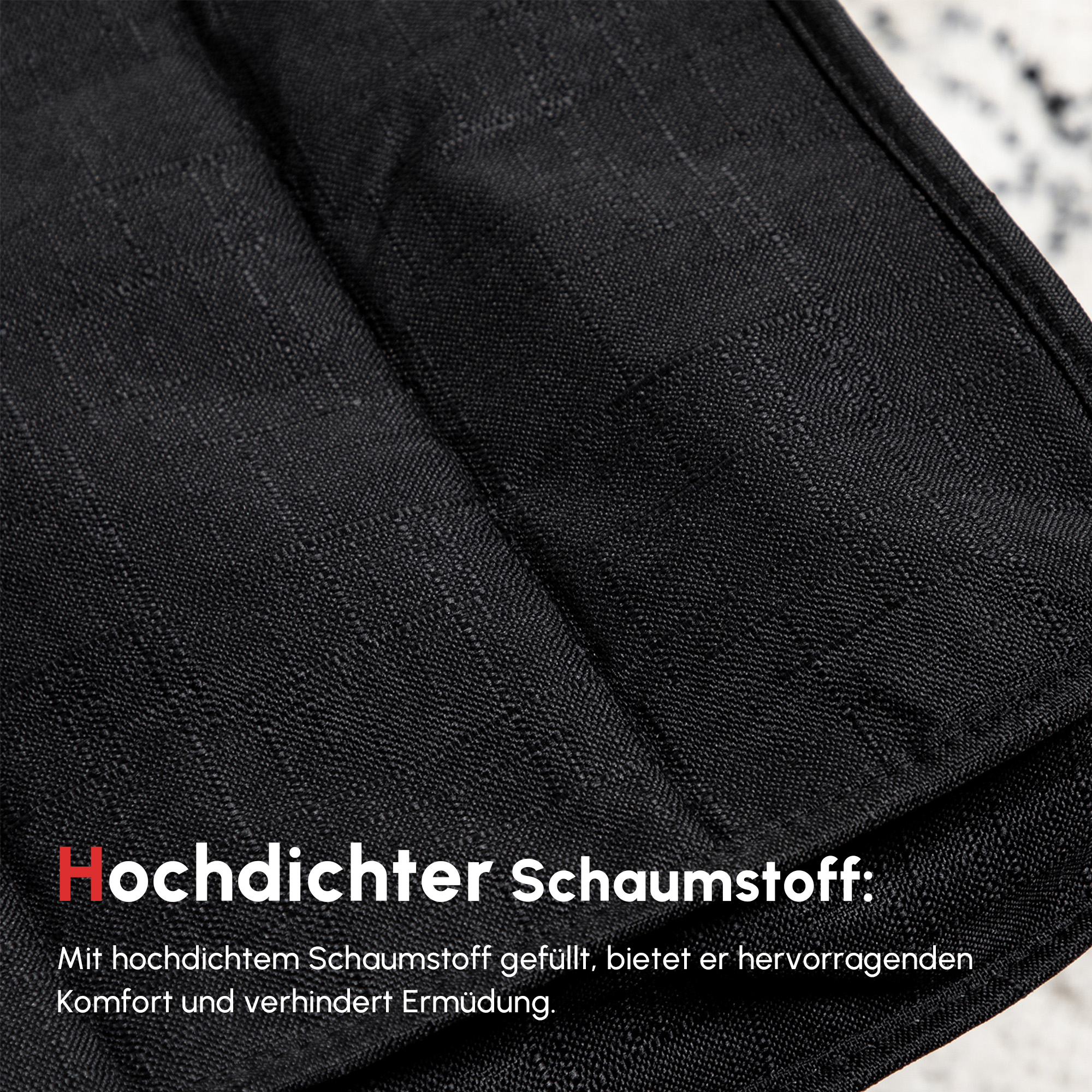 Relaxsessel, Ruheliege, verstellbares Fußteil, Auflage, Holz+Schwarz, 66,5 x 94 x 100cm