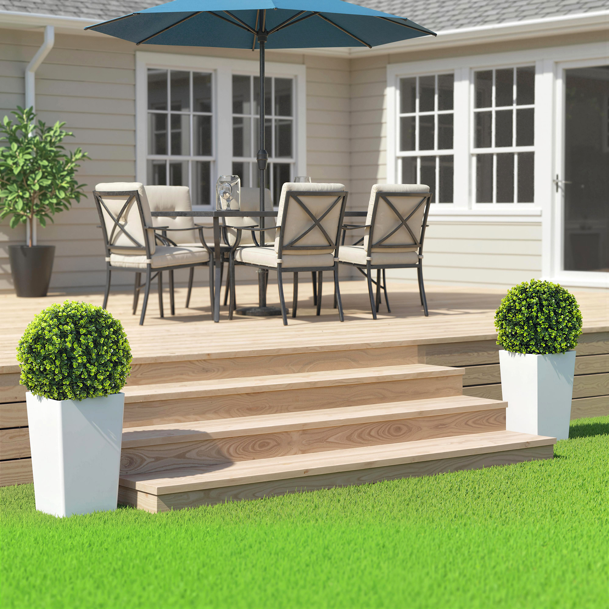 2er-Set Künstlicher Eukalyptuskugeln 65 cm Kunstpflanze mit UV-Schutz, 330 Blättern im Topf, Grün