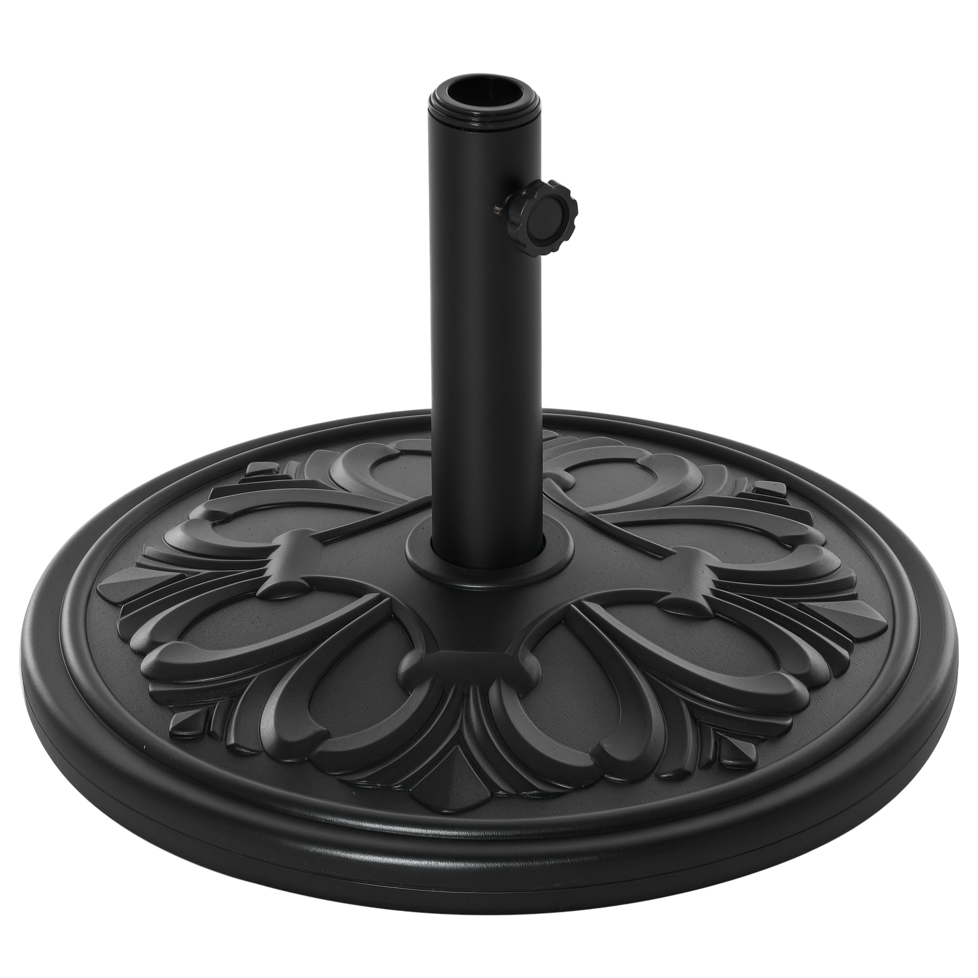 Sonnenschirmständer 13 kg Schirmständer Schirmstangen mit 35 mm/38 mm/48 mm Durchmesser Schirmhalter für Garten, Balkon, Antik Schwarz