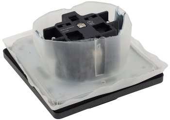 MILOS Schutzkontakt-Steckdose IP44, 250V~/ 16A, inkl. Rahmen, UP, Anthrazit