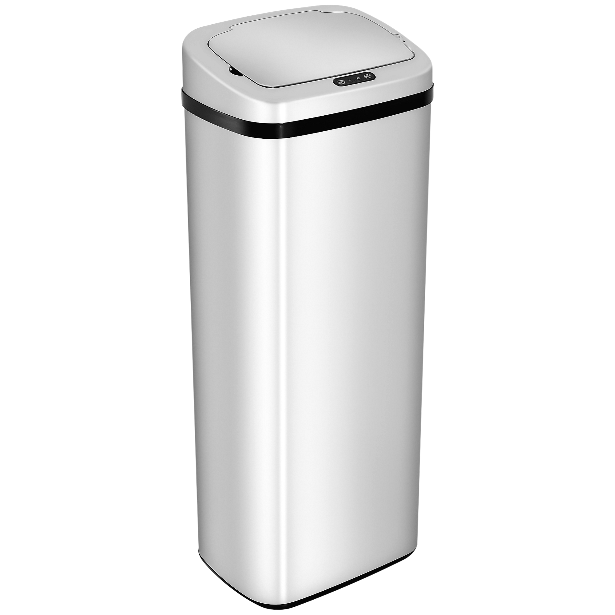 Sensor Mülleimer 50L Automatik Mülleimer mit Bewegungssensor, Wasserdichter Abfalleimer für Büro, Schlafzimmer, Küchen Edelstahl Silber