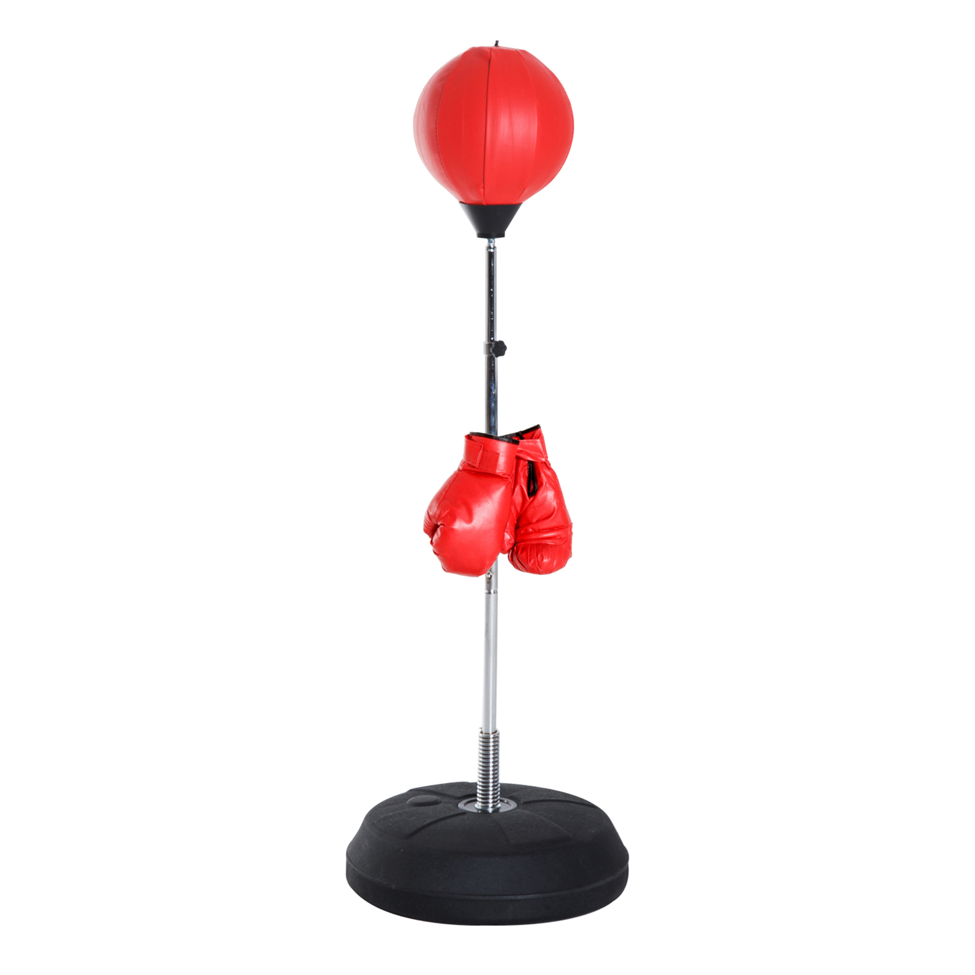 Box-Set mit Punchingball, höhenverstellbar, inkl. Boxhandschuhe, 126-144cm, Rot Box-Set mit Punchingball, höhenverstellbar, inkl. Boxhandschuhe, 126-144cm, Rot