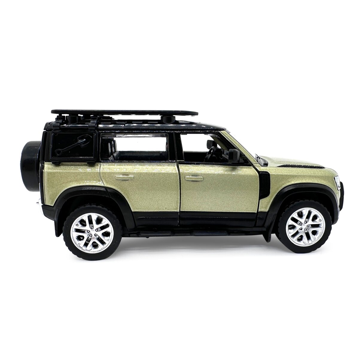 Land Rover Defender 110 Diecast 1:43 grün 2in1