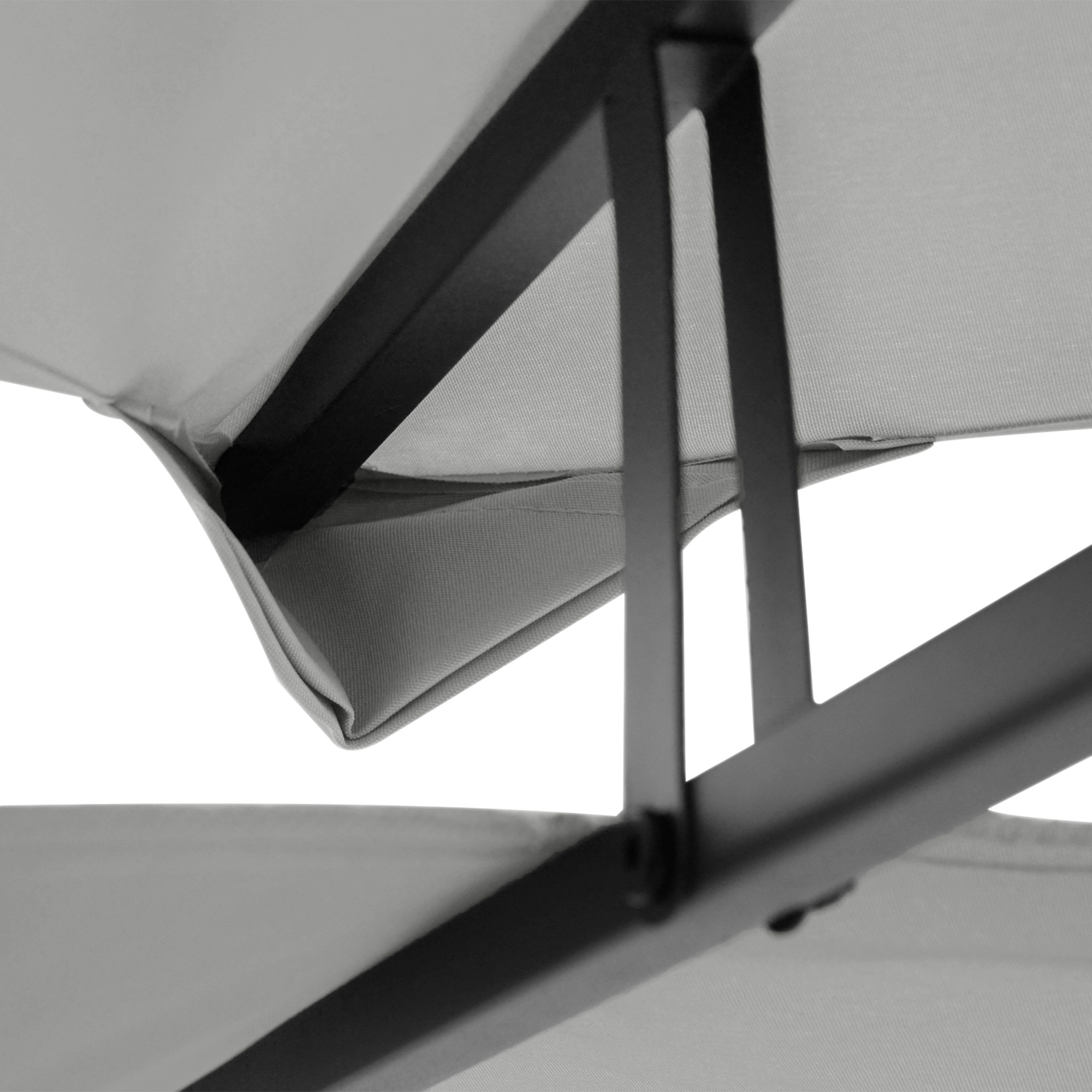 Ersatzdach für Metallpavillon 3x4m wasserabweisend Pavillondach mit Doppeldach, Ersatzbezug für Gartenpavillon Partyzelt Gartenzelt Polyester Hellgrau