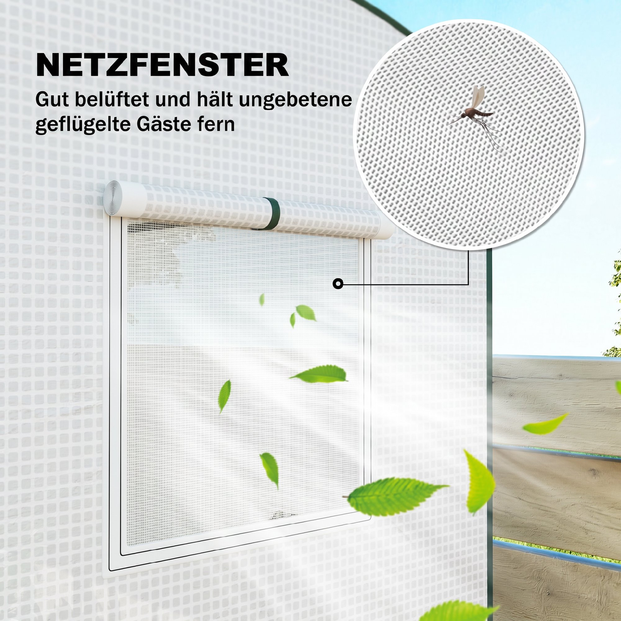 Gewächshaus mit Netzfenstern aufrollbarer Tür, Foliengewächshaus aus Stahl 200 x 75 x 188 cm Weiß