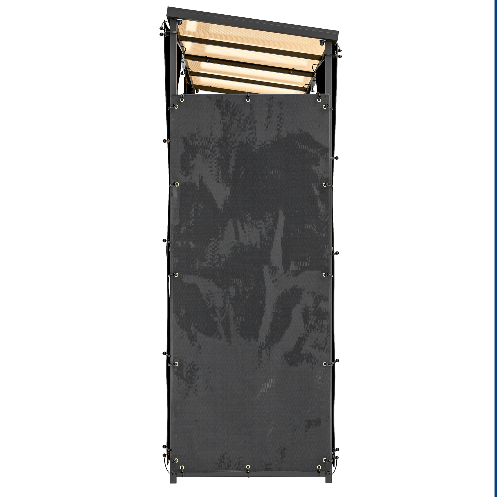 Abdeckung für Brennholzregal, 2er-Set, wetterfest & staubdicht, 148 x 62 cm, Schwarz