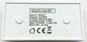 Funk-Klingeltaster "Pilota Porta" IP55 / mit Namensfeld, Batteriebetrieb