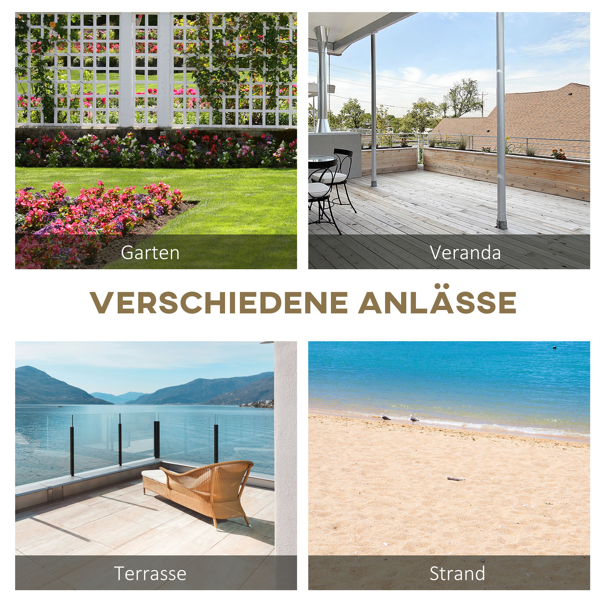 Gartenbank Holz Wetterfest Sitzbank Gartenmöbel Rustikale Bank Natur 98 x 50 x 39,5 cm