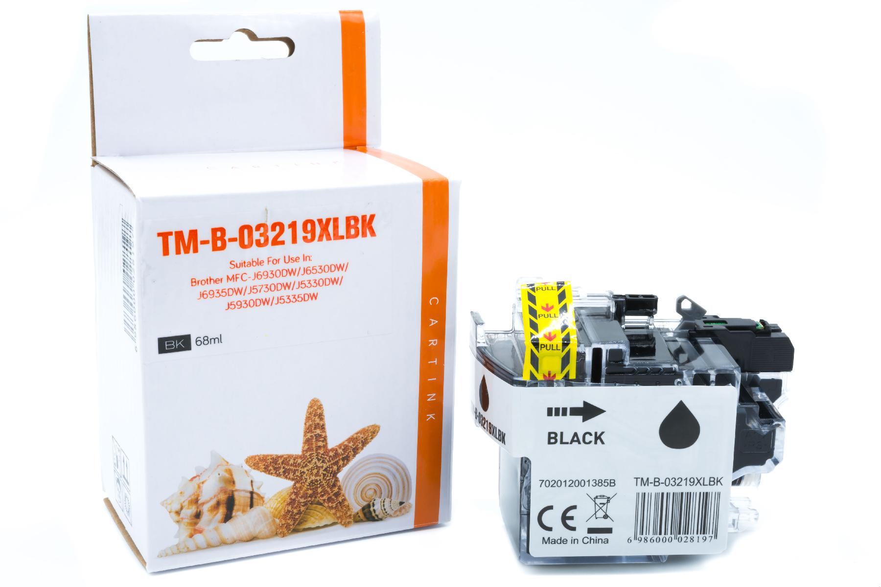 LC3219BK alternativ Seestern Tinte black für Brother / LC3219BK / 68ml