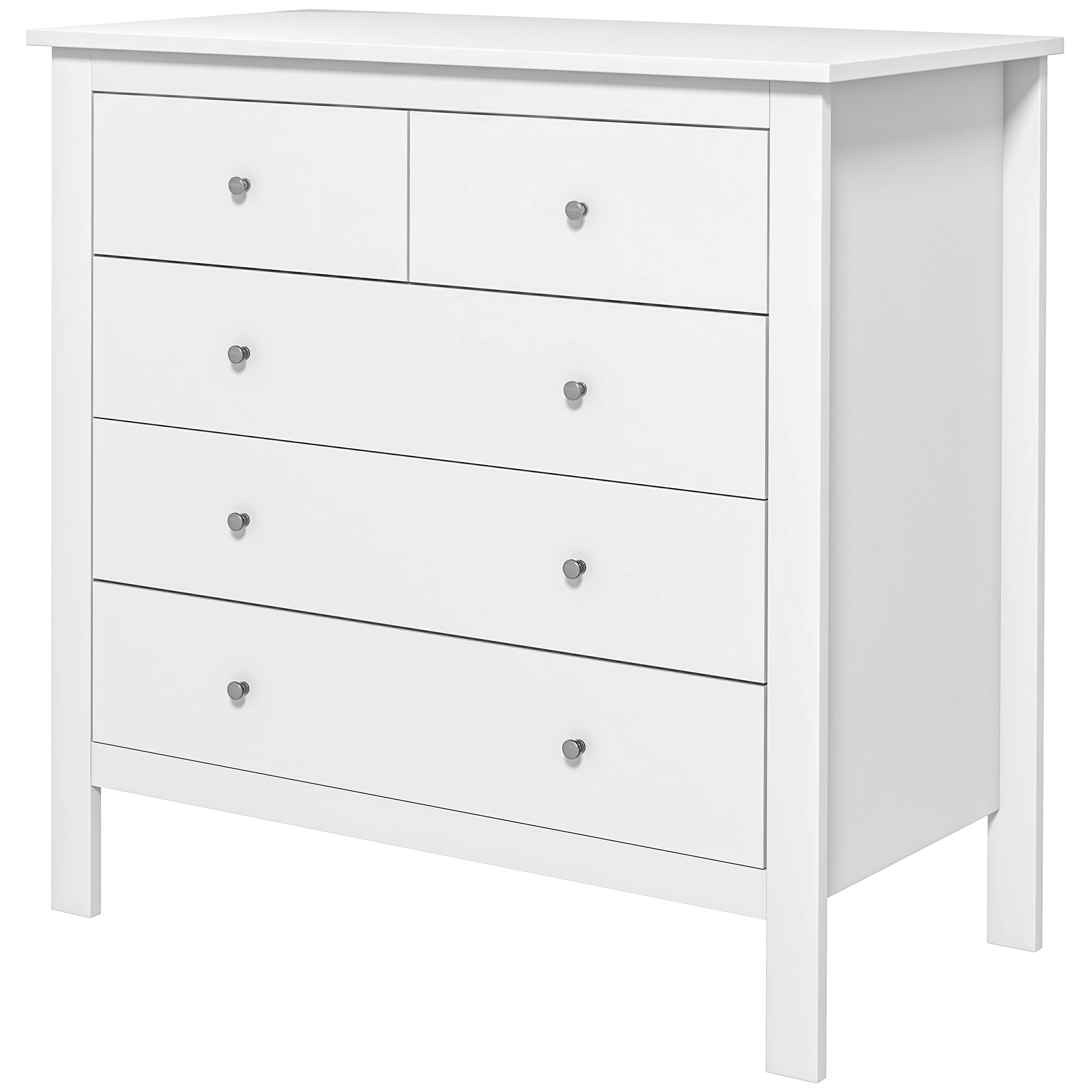 Kommode, Sideboard, leises Öffnen/Schließen, Kippschutz, 79 x 39,5 x 80,5 cm, Weiß Kommode, Sideboard, leises Öffnen/Schließen, Kippschutz, 79 x 39,5 x 80,5 cm, Weiß