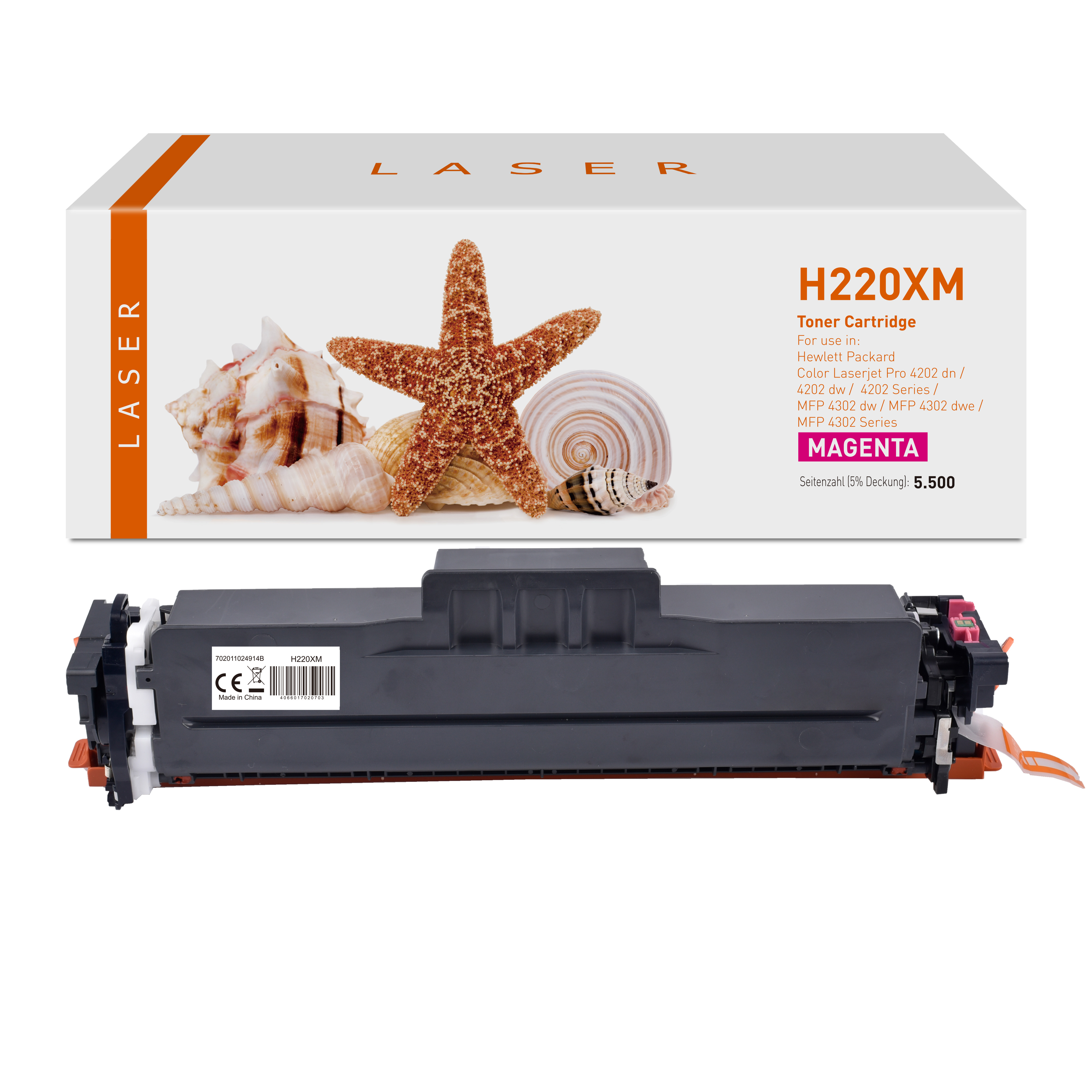 220XM alternativ Toner Magenta für HP / W2203X / 5.500 Seiten 220XM alternativ Toner Magenta für HP / W2203X / 5.500 Seiten