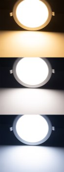 LED Licht-Panel "CKP-22 CCT" / 230V, 22W, 3000/4000/6200K, Ø 223mm