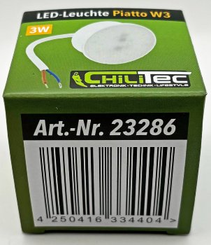 LED-Modul "Piatto W3" warmweiß / 120°, 2900K, 230V, 3W, 240lm, 50x24mm