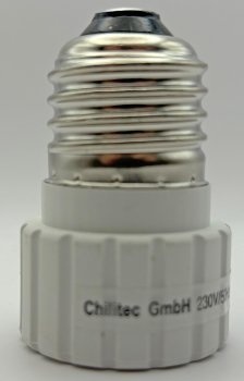 Lampensockel-Adapter, Keramik / E27 auf GU10
