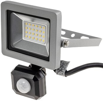 LED-Fluter SlimLine "CTF-SLT10 PIR" / 10W, IP44, 923lm, 4000K, Bewegungsmelder