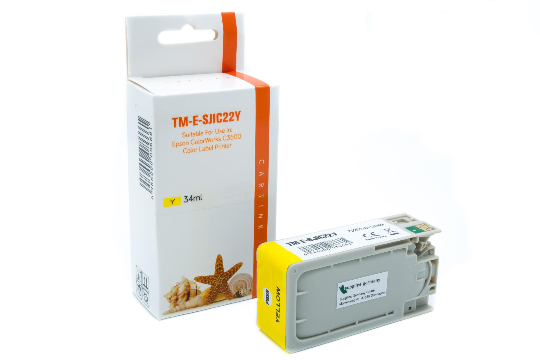 SJIC22Y alternativ Seestern Tinte yellow für Epson / C33S020604 / 32,5ml