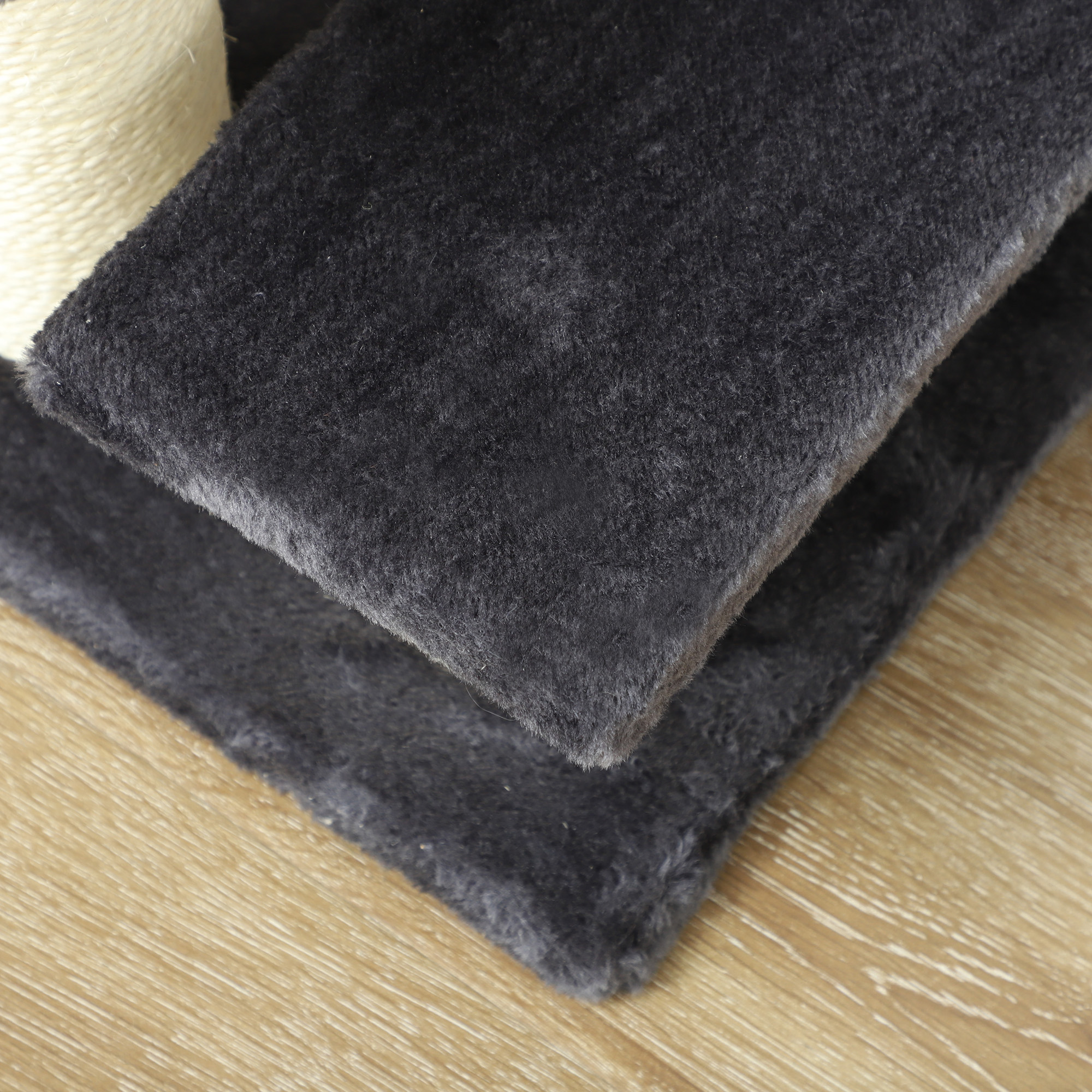 Hundetreppe 4 Stufen 59 cm Hoch Haustiertreppe für Katze und Hunde Hunderampe Katzentreppe Einstiegshilfe für Bett, Sofa, Couch Grau