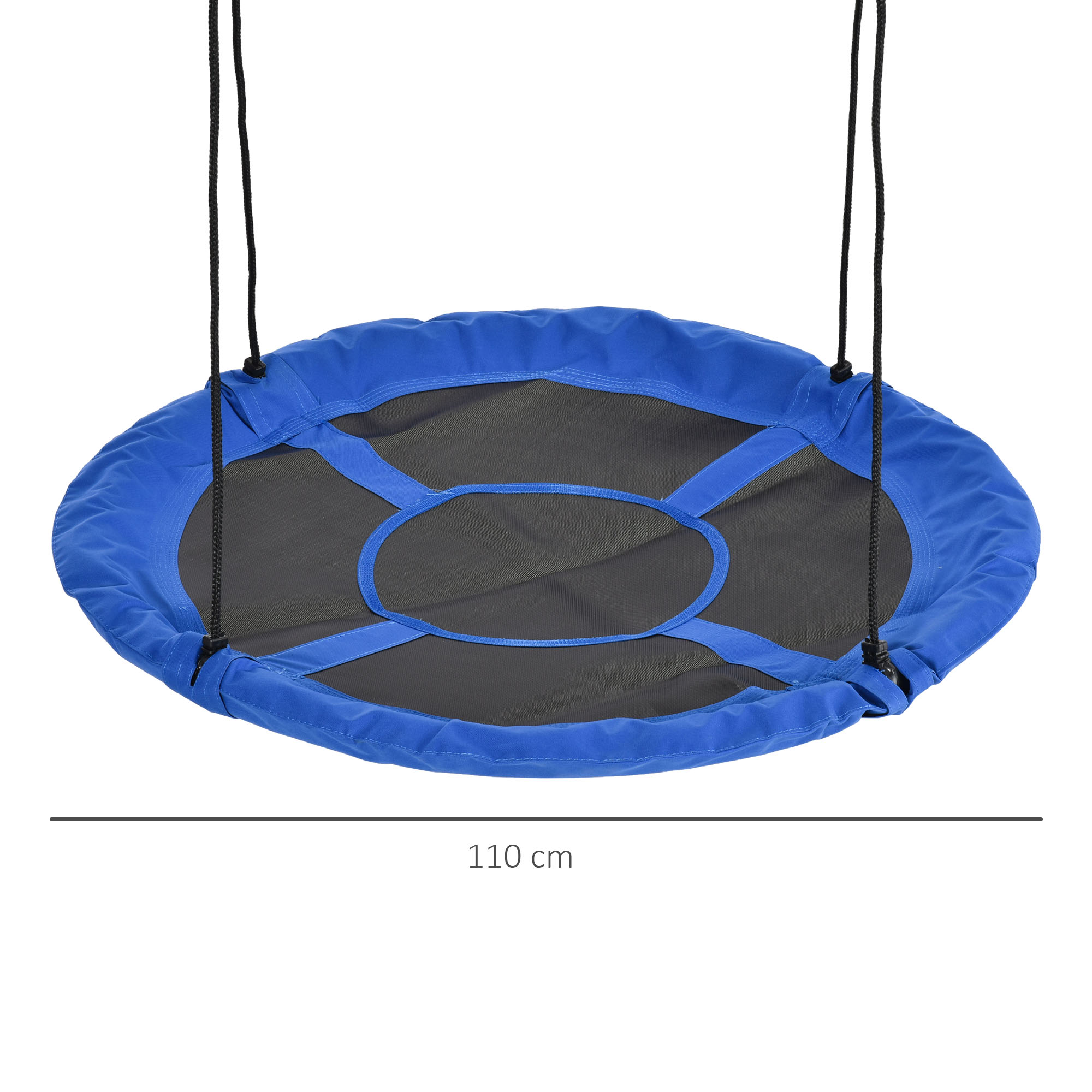 Nestschaukel, wetterfest, bis 100 kg, längenverstellbare Seile, ?110 cm, Blau