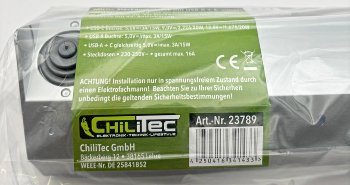 4-fach Steckdosenblock, USB-A+C, silber, 250V~/ 16A, Aufbaumontage, USB 3,1A, PD