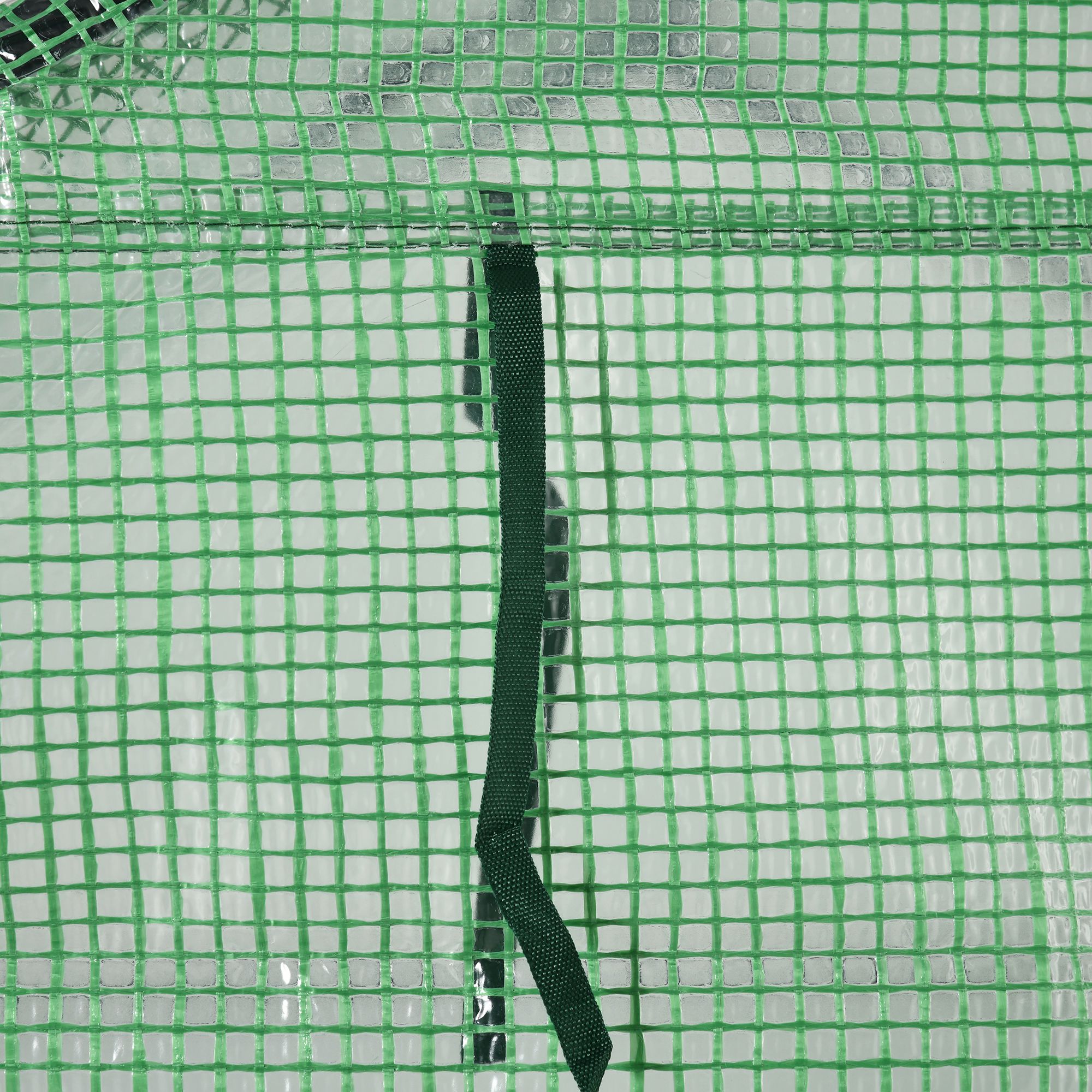 Foliengewächshaus begehbares Gewächshaus mit 8 Regalebenen Tomatengewächshaus Treibhaus Frühbeet mit Tür Grün Stahl PE-Kunststoff 143 x 138 x 195 cm