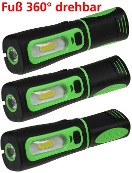 LED Stableuchte mit Akku "FlexiLED 300+" / Ladeschale, Magnethalter, 3W, 250lm,IP44