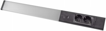 LED Unterbauleuchte "Arusha" schwarz / USB A+C PD, 60cm, Licht neutralweiß