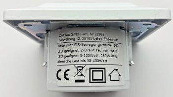 MILOS Bewegungsmelder 160°,weiß matt / LED geeignet,  250V~, Unterputz, 2-Draht