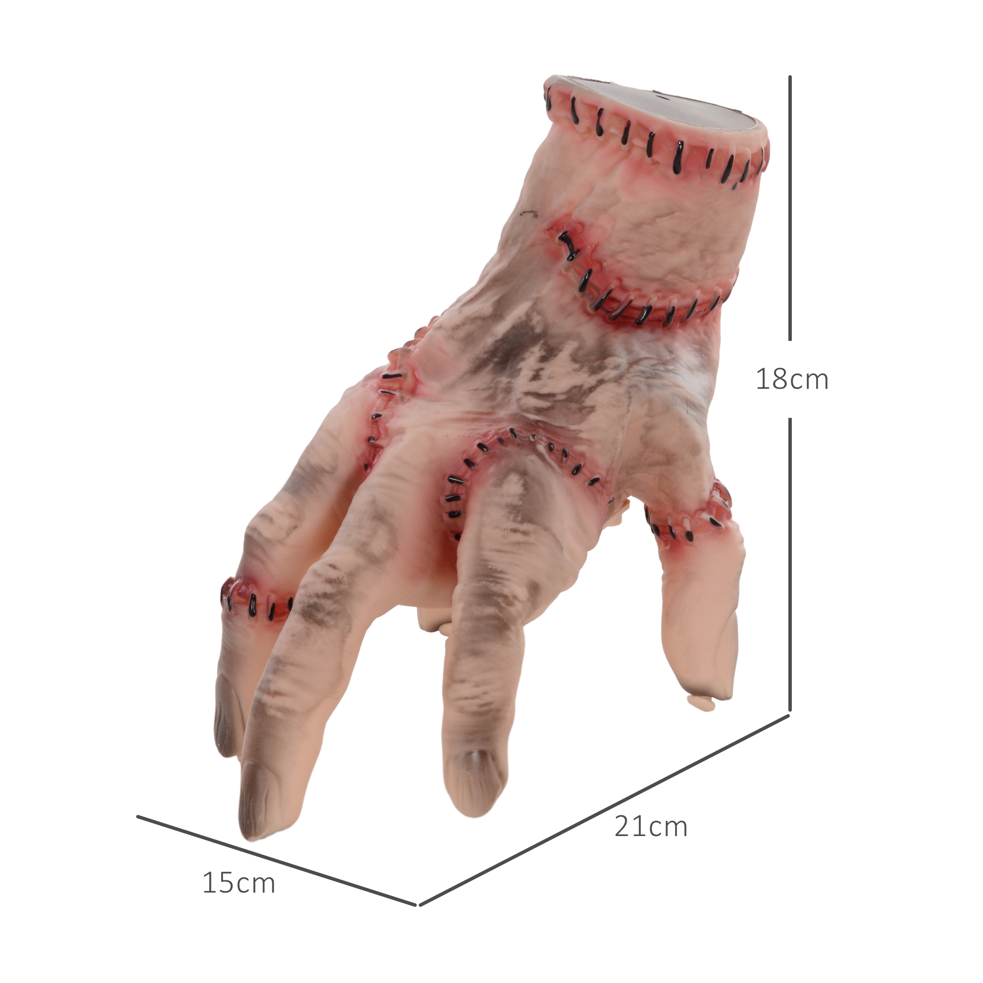 Horror-Hand, Helloweendeko, aktiviert mit Geräusche/Berührung, beweglich, Sound
