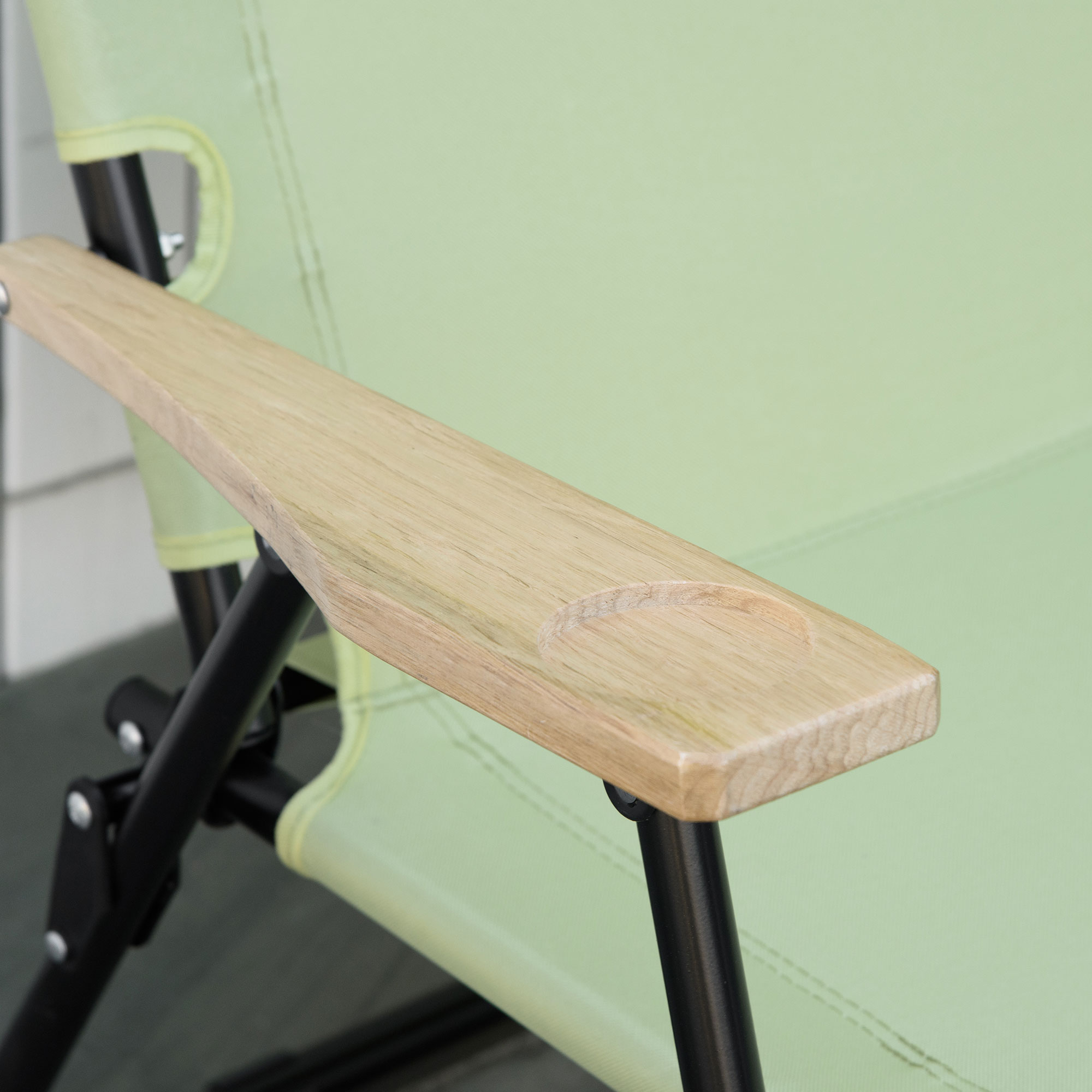 2-Sitzer Campingstuhl, klappbar, mit Getränkehalter, 141 x 67 x 80 cm, Grün