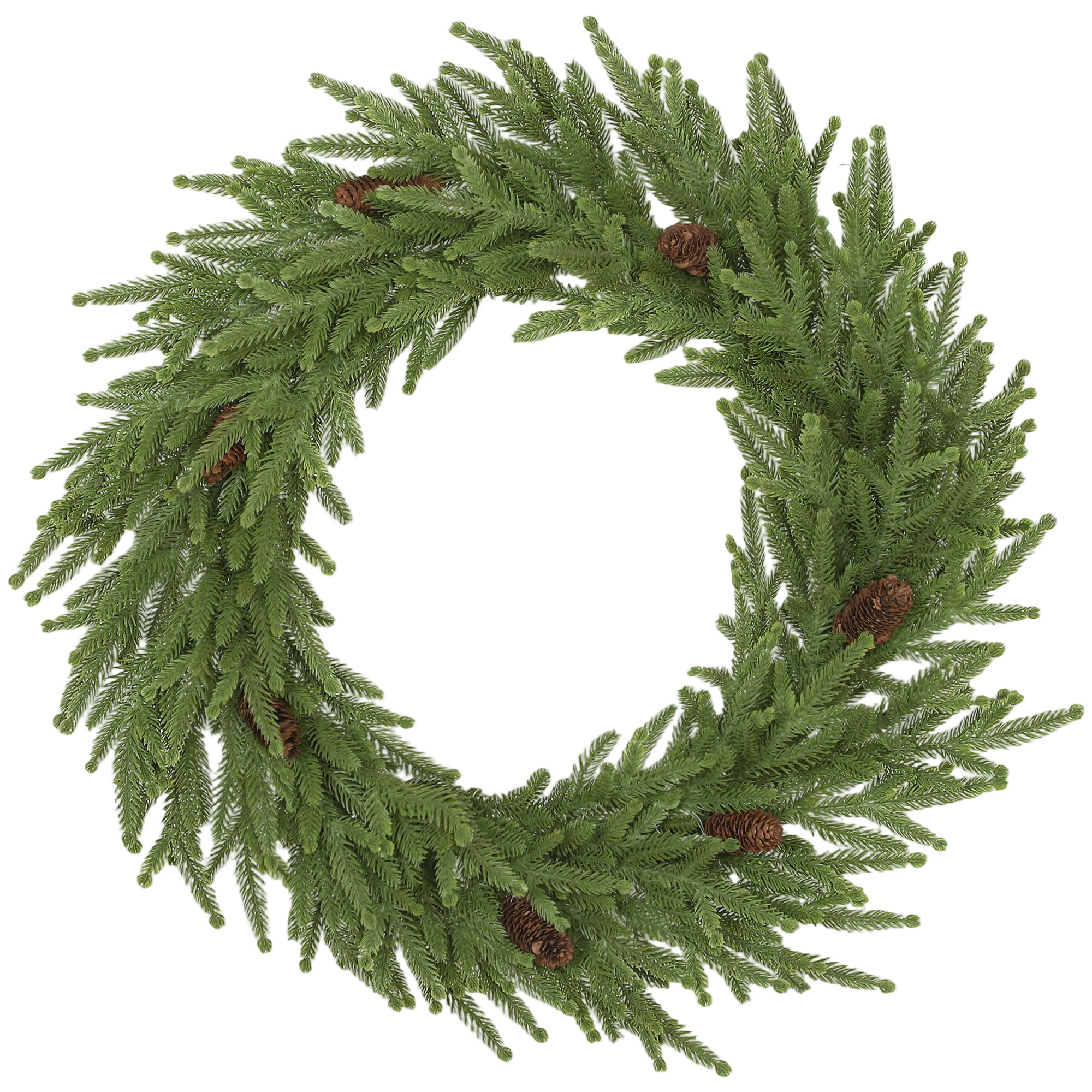 Weihnachtskranz mit Zapfen, Türkranz Künstlicher Weihnachtskranz für Tür Grün, Ø60 x 15 cm Weihnachtskranz mit Zapfen, Türkranz Künstlicher Weihnachtskranz für Tür Grün, Ø60 x 15 cm