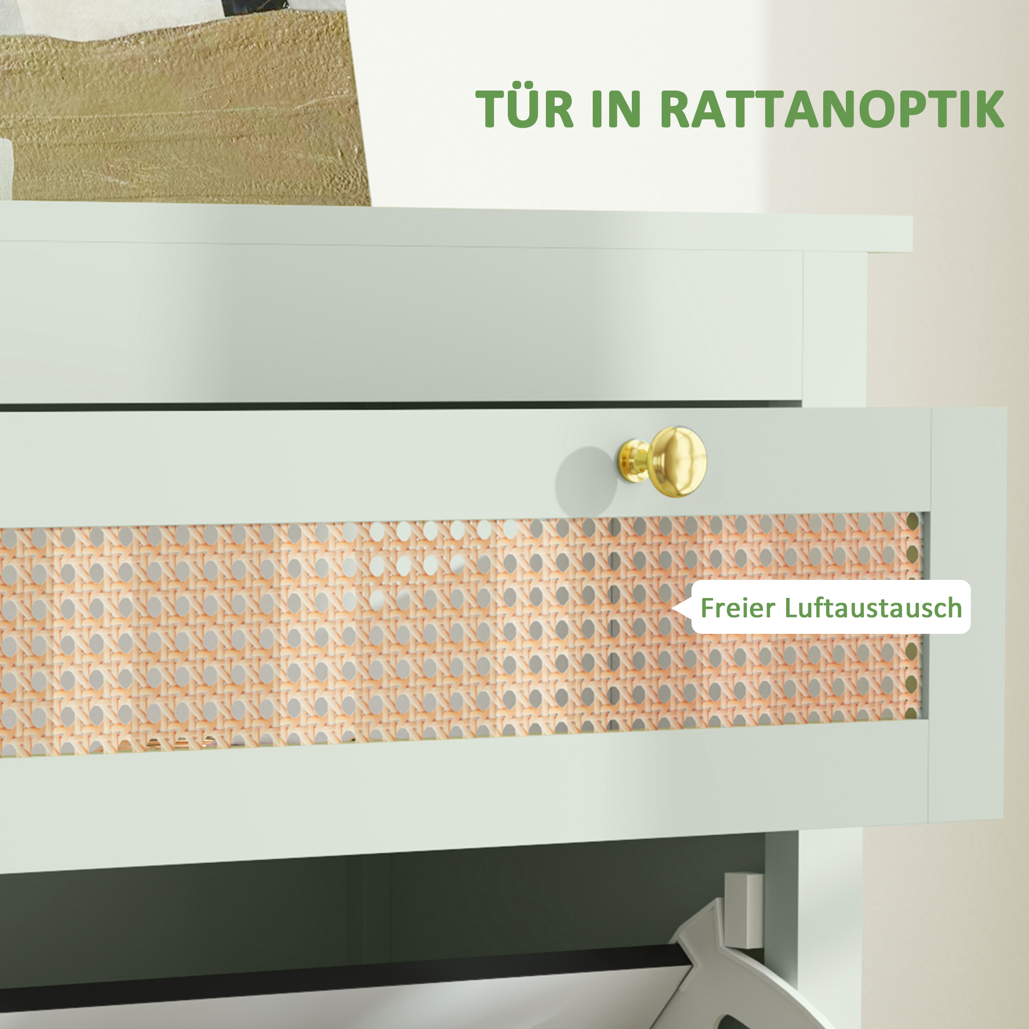 Schuhschrank für 12 Paar Schuhe, mit 1 ausziehbaren Schublade, 2 Flip-Schubladen, Schuhkommode, 88 x 30 x 120 cm, Grün