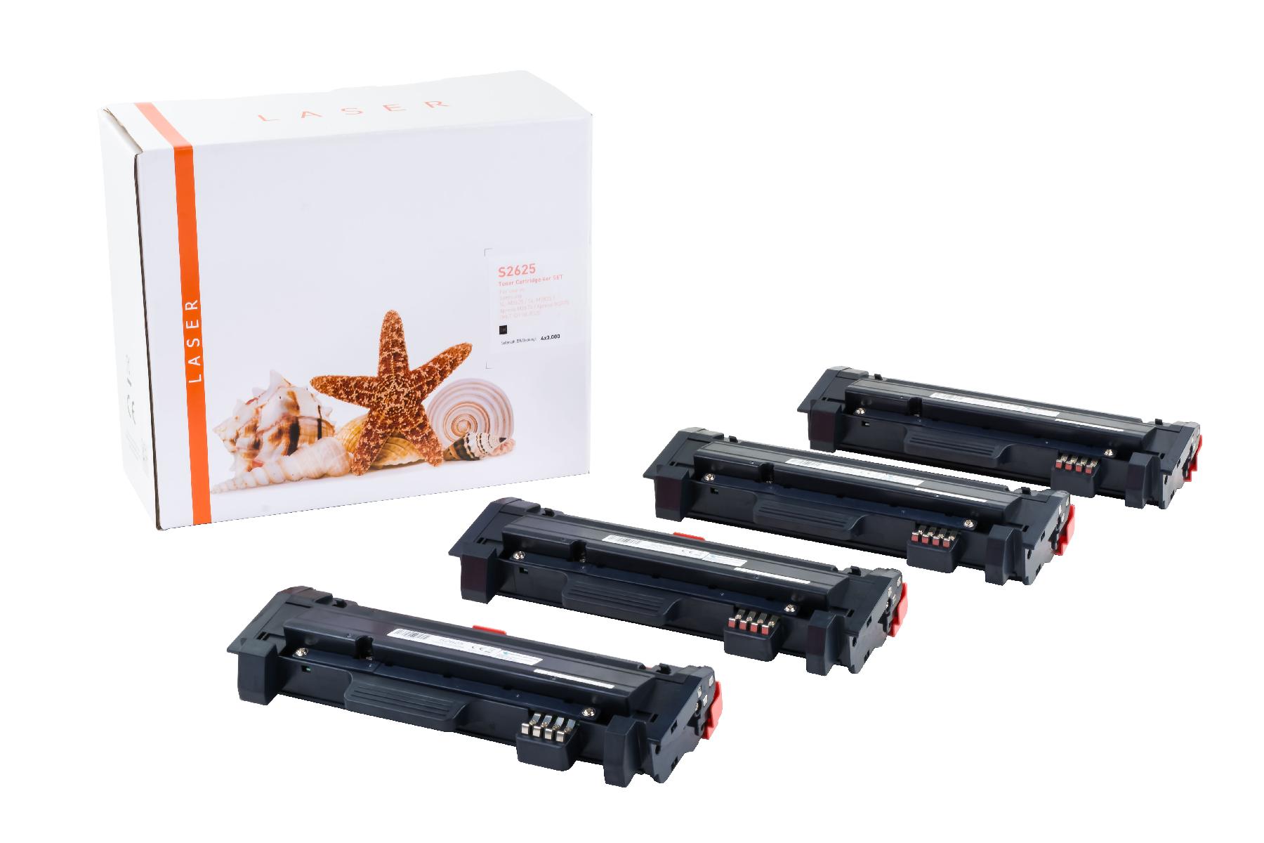 4er Set M2625 alternativ Toner black für Samsung / MLTD116L/ELS / 4x3.000 Seiten