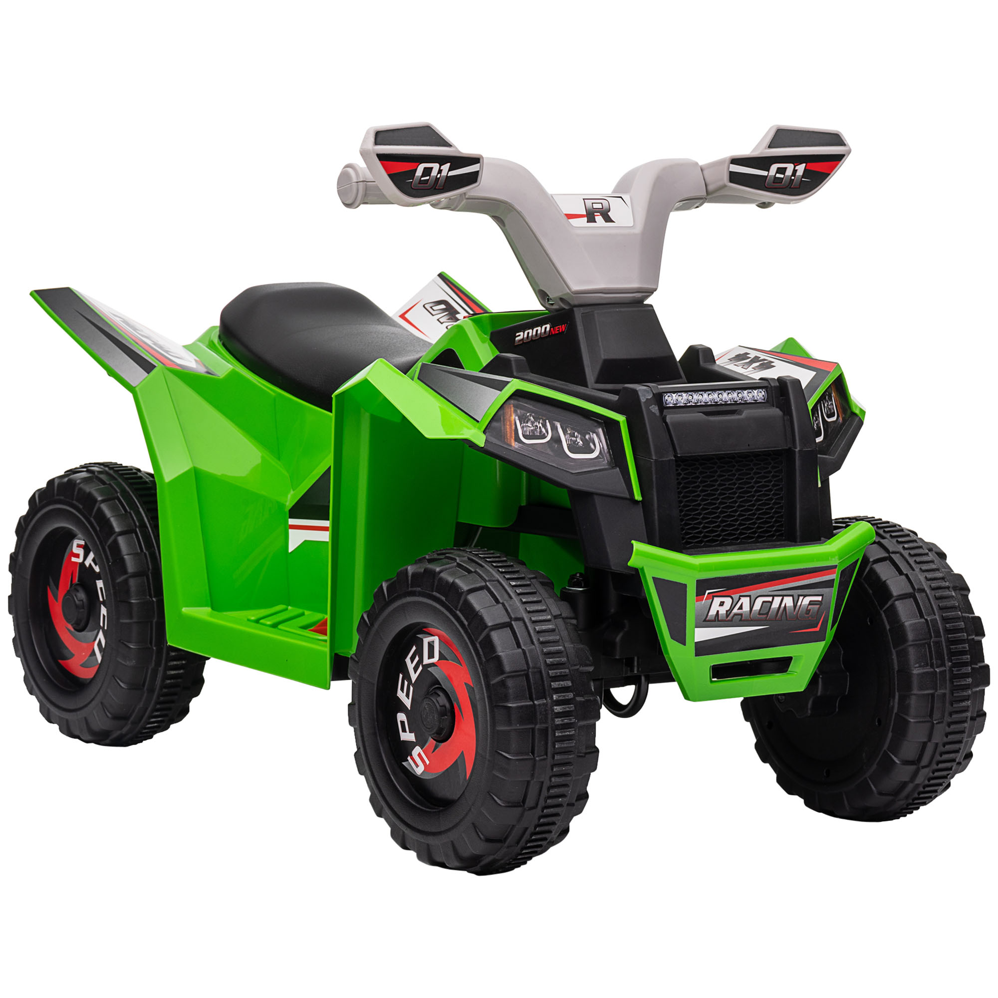 Elektro-Kinderquad, 2,5 km/h, Vorwärts- & Rückwärtsgang, für 18-36 Monate, Grün