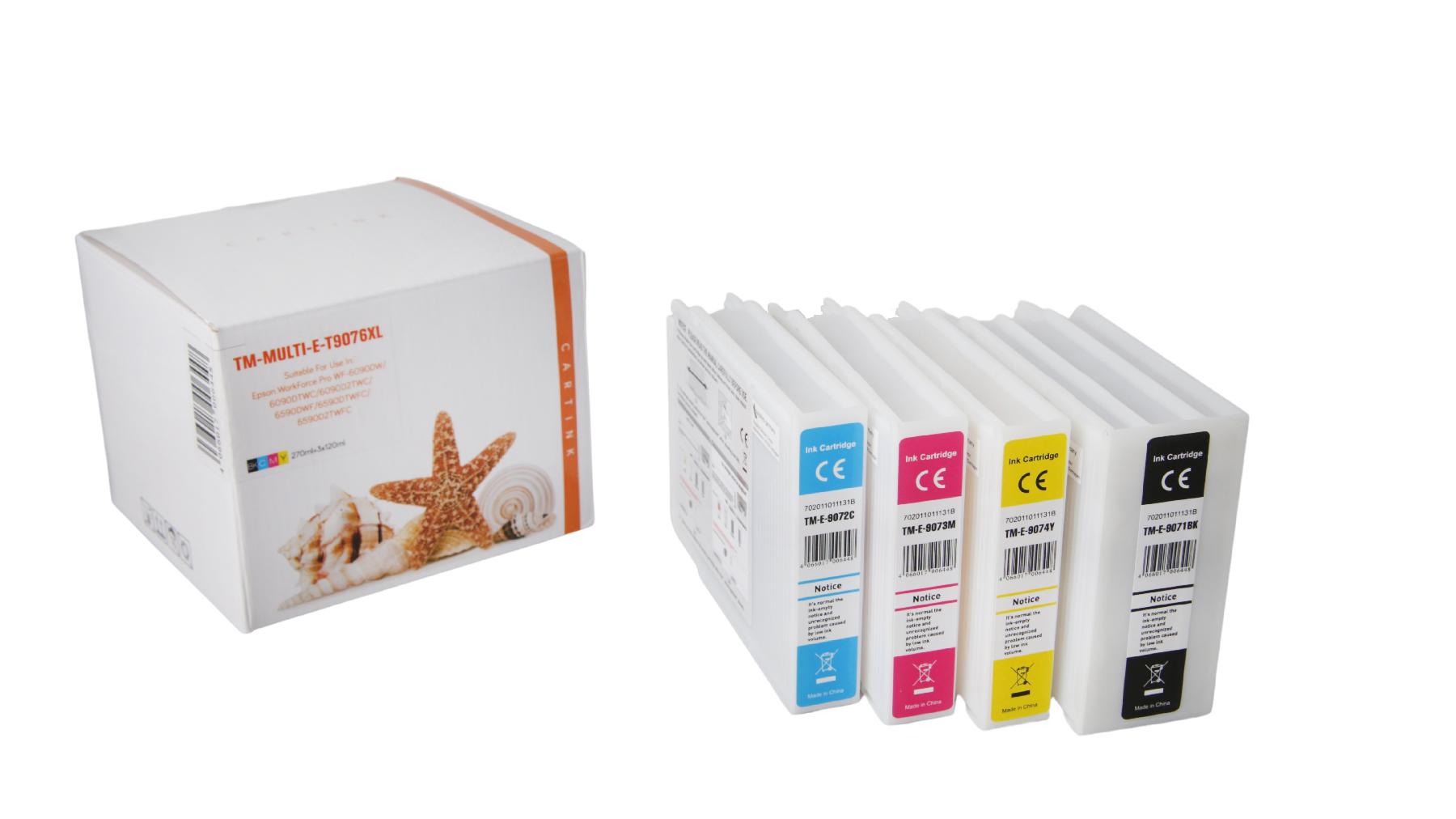 Multipack T9076 alternativ Tinte für Epson / C13T9071  440 / BK270ml / CMY120ml