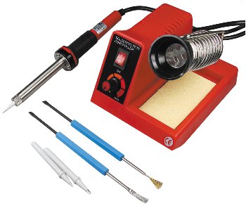 Lötstation "CT-LSK" regelbar 150-450°C, 230V/58W, mit 2 Spitzen + 2 Tools