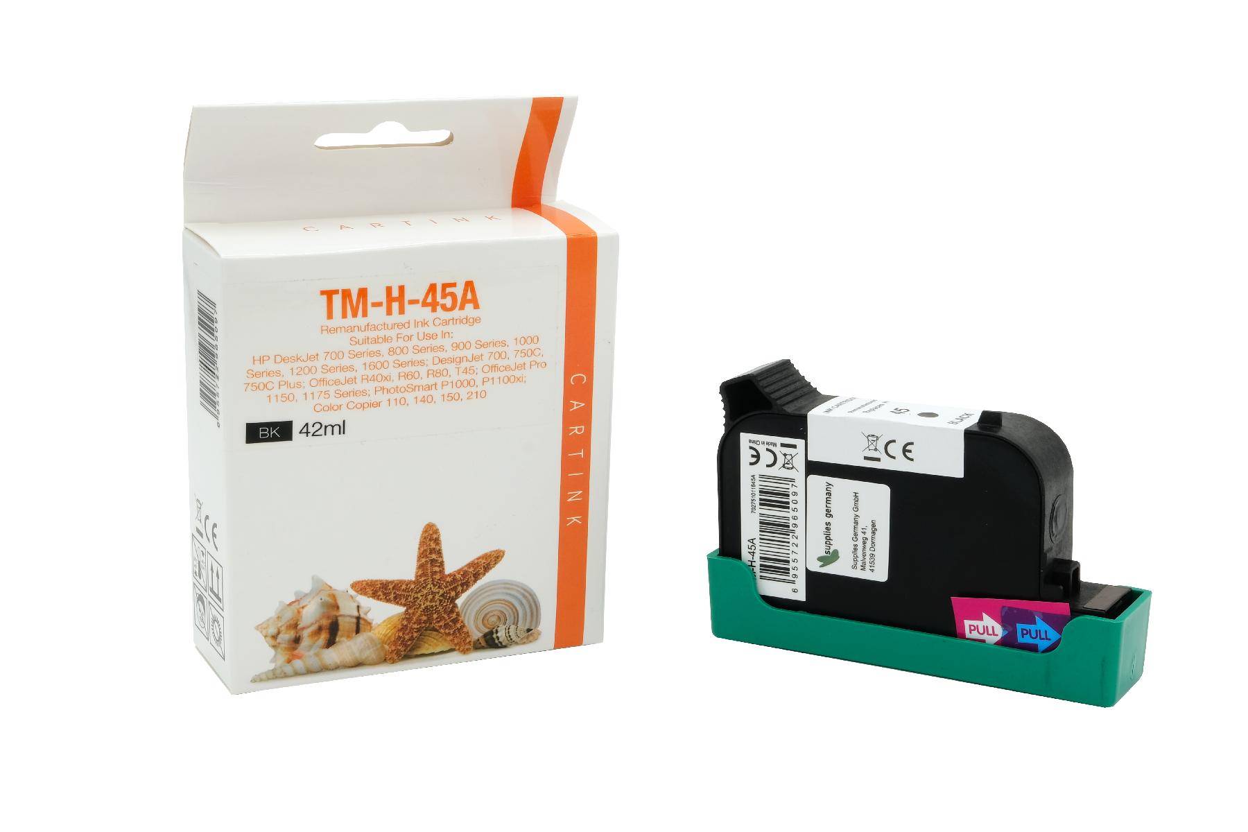 45A Refill Tinte black für HP / 51645A / 42
