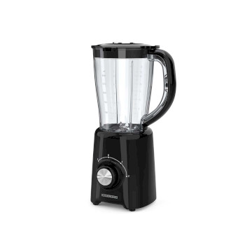 Blender | 800 W | 2 Geschwindigkeiten + Pulse | 4 Edelstahlklingen | 1,5-L-Kunststoffkanne| schwarz