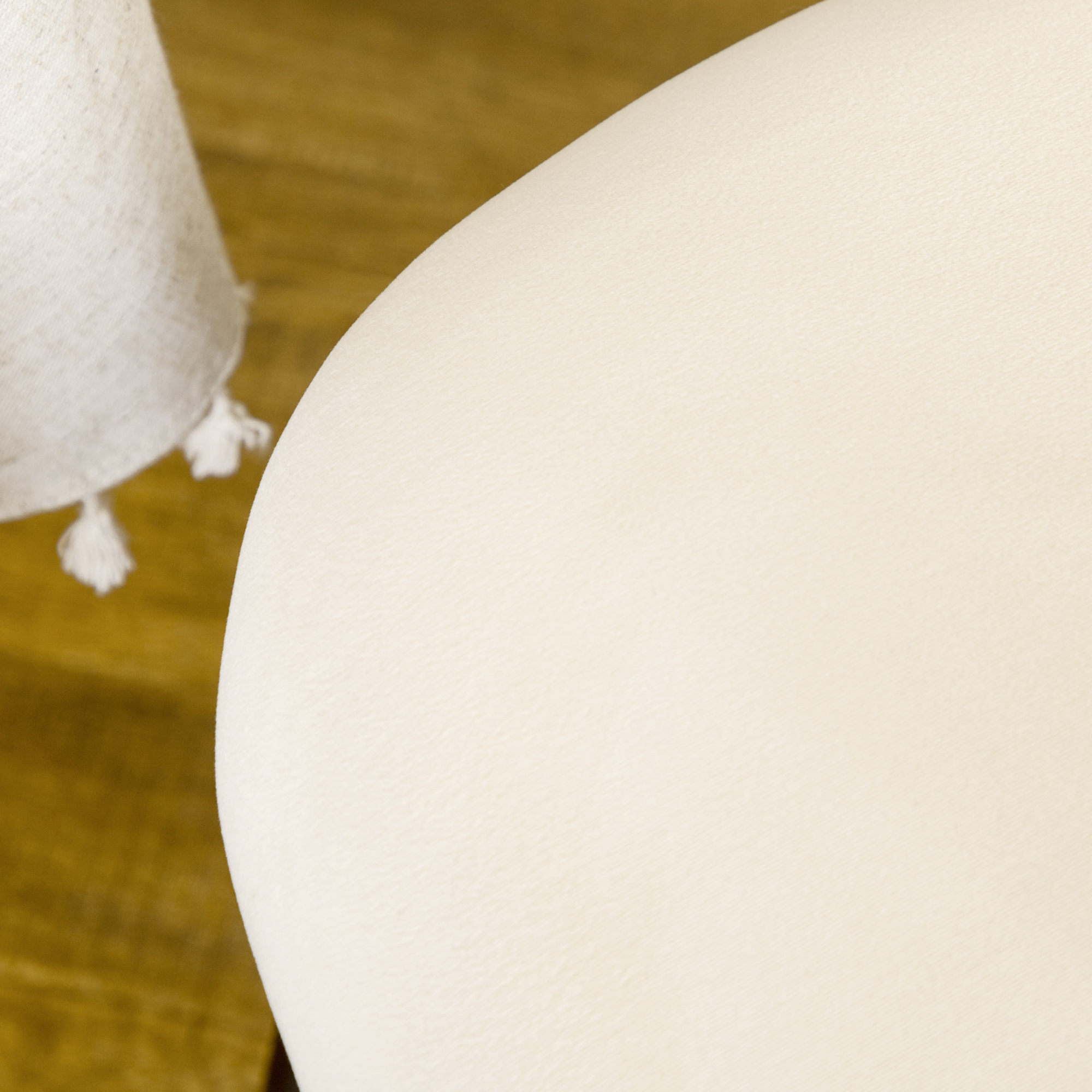 2er-Set Esszimmerstühle im Skandi-Design, Küchenstühle, Samptoptik, Creme + Schwarz