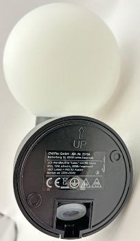 LED Wandleuchte "LAMU" mit PIR-Sensor / IP65, 15W, schwarz, 3000k / warmweiß