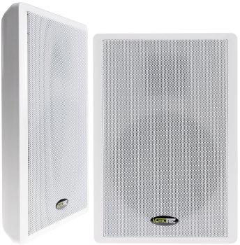 Flatpanel-Lautsprecher, 40W, weiß, Surround, 4 Ohm, 86dB, 2-Wege, Paar