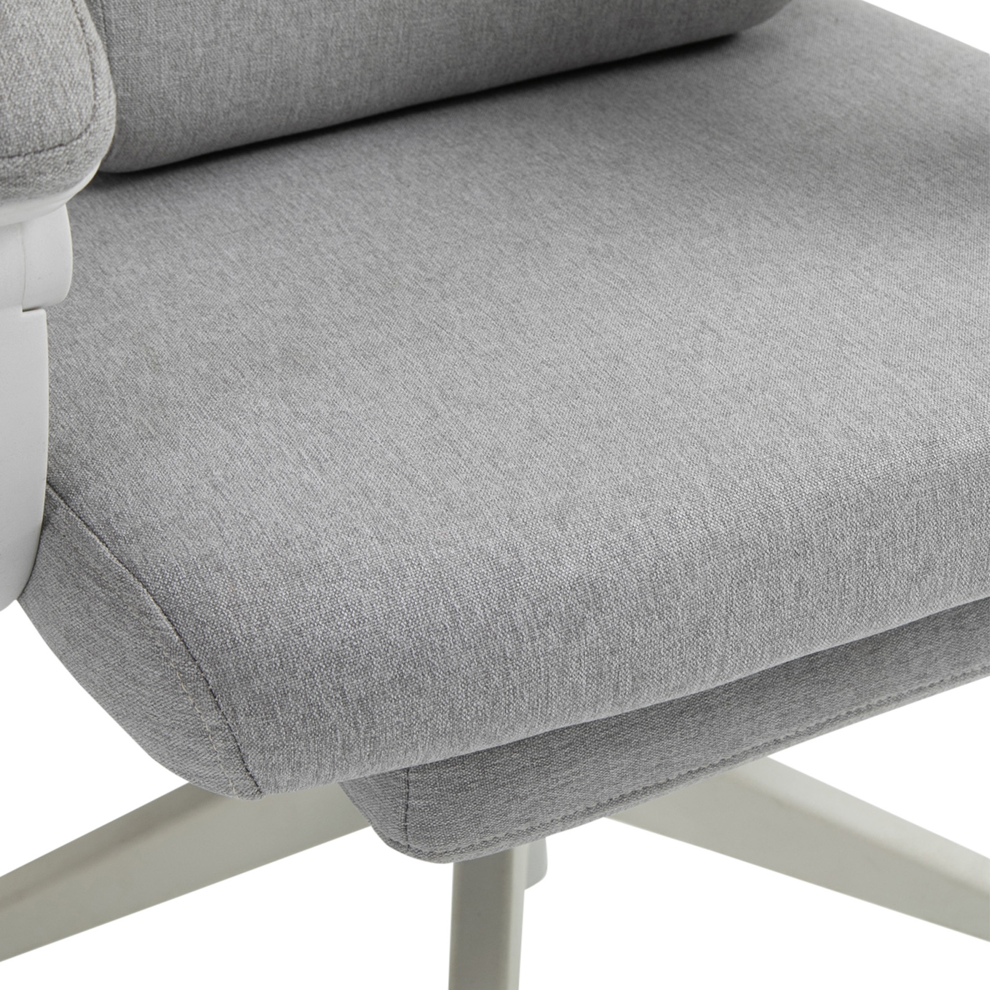 Bürostuhl, Ergonomischer Schreibtischstuhl mit Kopfkissen, Lendenkissen, höhenverstellbar Gamingstuhl mit Fußstütze, hoher Rückenlehne, Grau 62 x 68 x 117-127 cm