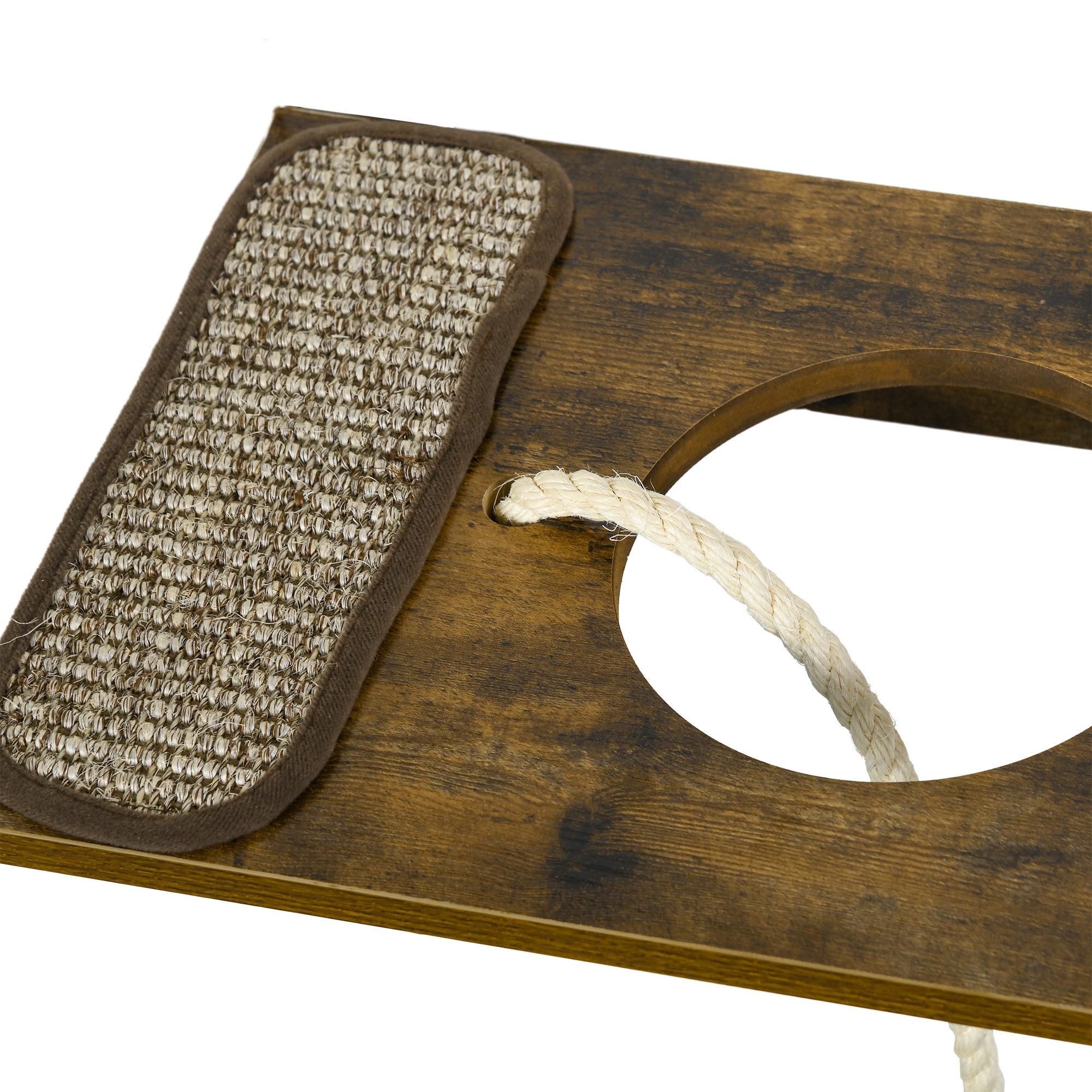 Katzentreppen-Set, Kletterwand, 8-teilig, bis 8 kg, robust, Braun/Cremeweiß