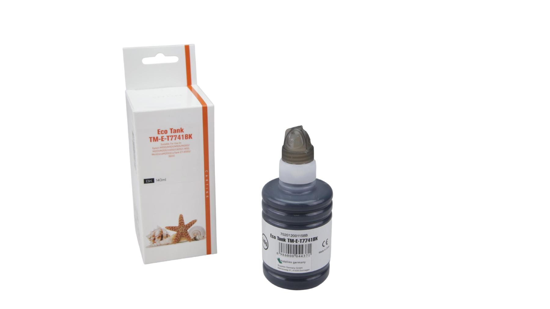 T7741BK Eco Tank Nachfüllflasche black für Epson / T7741BK / 140