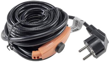 Heizkabel mit Temperaturfühler, 4m, 64Watt, Frostschutz für Wasserleitungen